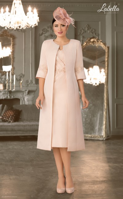 Blush Knee Length Dress & Tailored Jacket