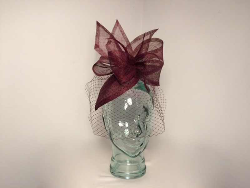 Tulip Claret Fascinator