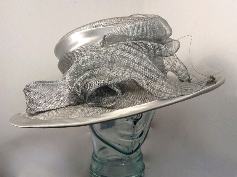 Metallic Silver Hat
