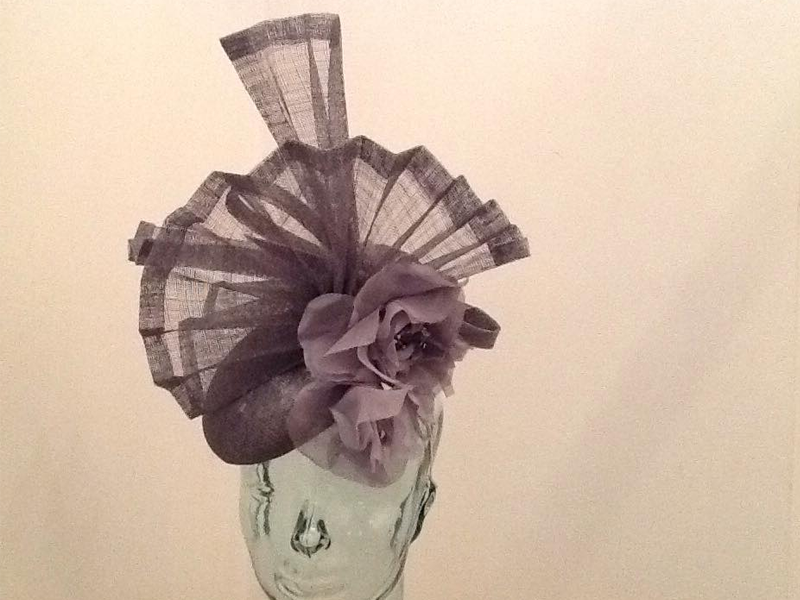 Orient Express Grey/Lavender Fascinator