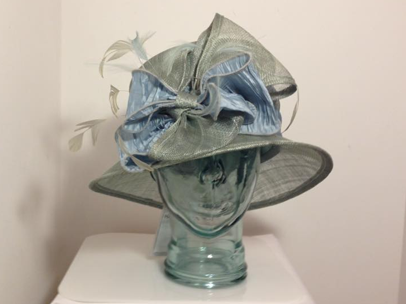  Blue Silk Bow Hat