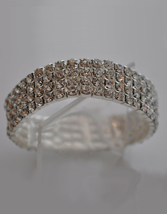 4 Row Diamante Bracelet