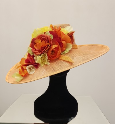  Large Orange Flower Hat